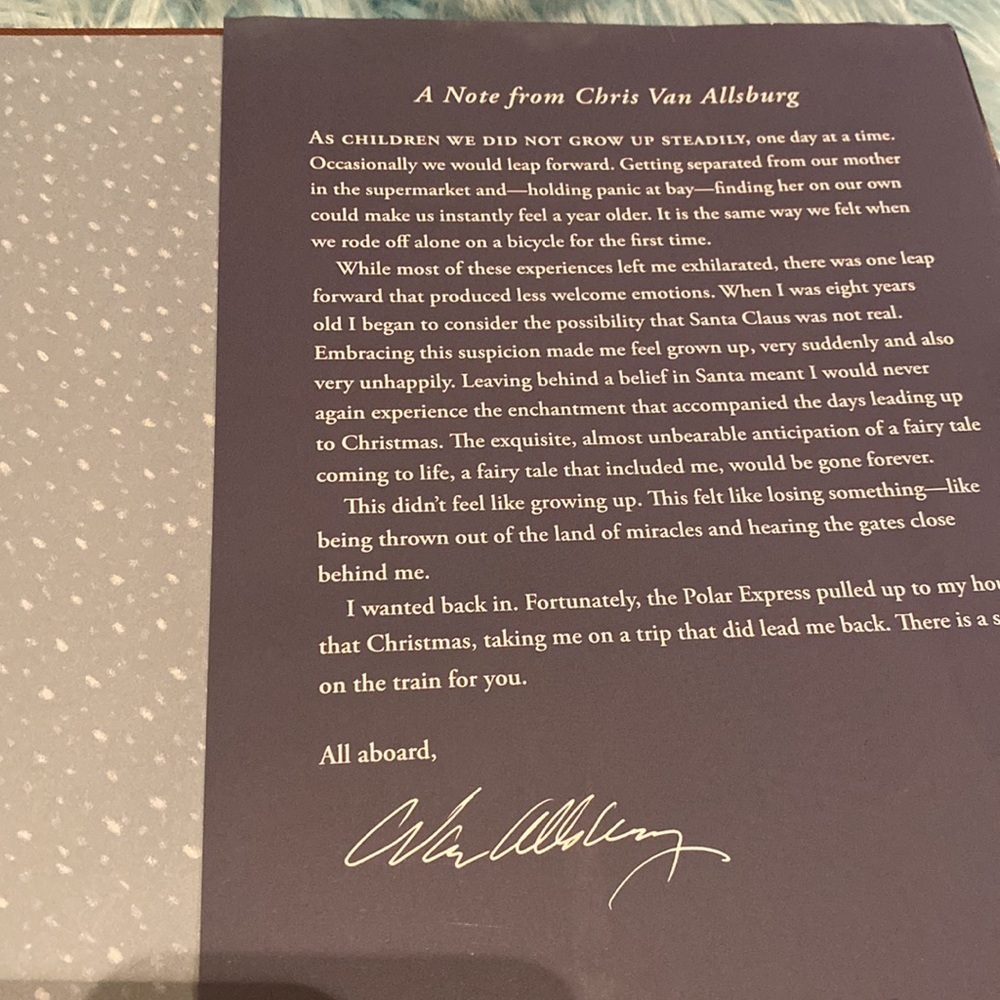 Polar Express hardback Christmas book illustrations snow train book Caldecott​​ - Picture 10 of 12